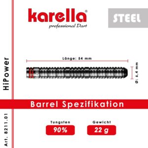 Karella Hi Power Steeldarts - Afbeelding 3