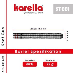 Karella Shot Gun Steeldarts - Afbeelding 3