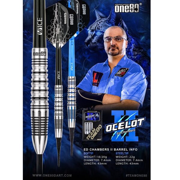 Ed Chambers "Ocelot"soft tip darts V2