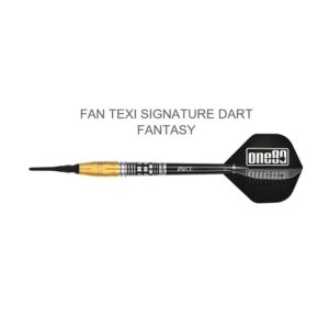 Fan Texi Fantasy Soft tip darts black/gold - Afbeelding 2