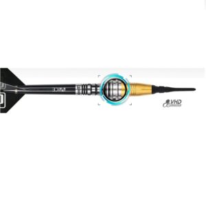 Fan Texi Fantasy Soft tip darts black/gold - Afbeelding 3